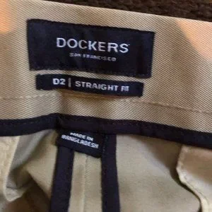 Dockers | Pants | Mens Dockers 32 Waist X 3 Inseam Tankhaki Flat Front ...